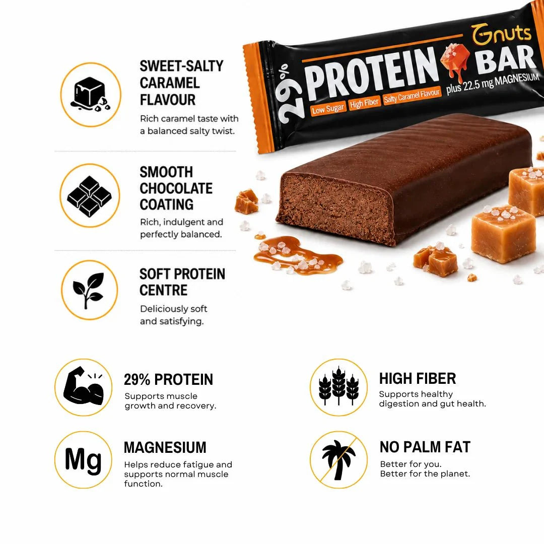 G-NUTS PROTEIN BAR - SALTY CARAMEL FLAVOR (BOX OF 12)