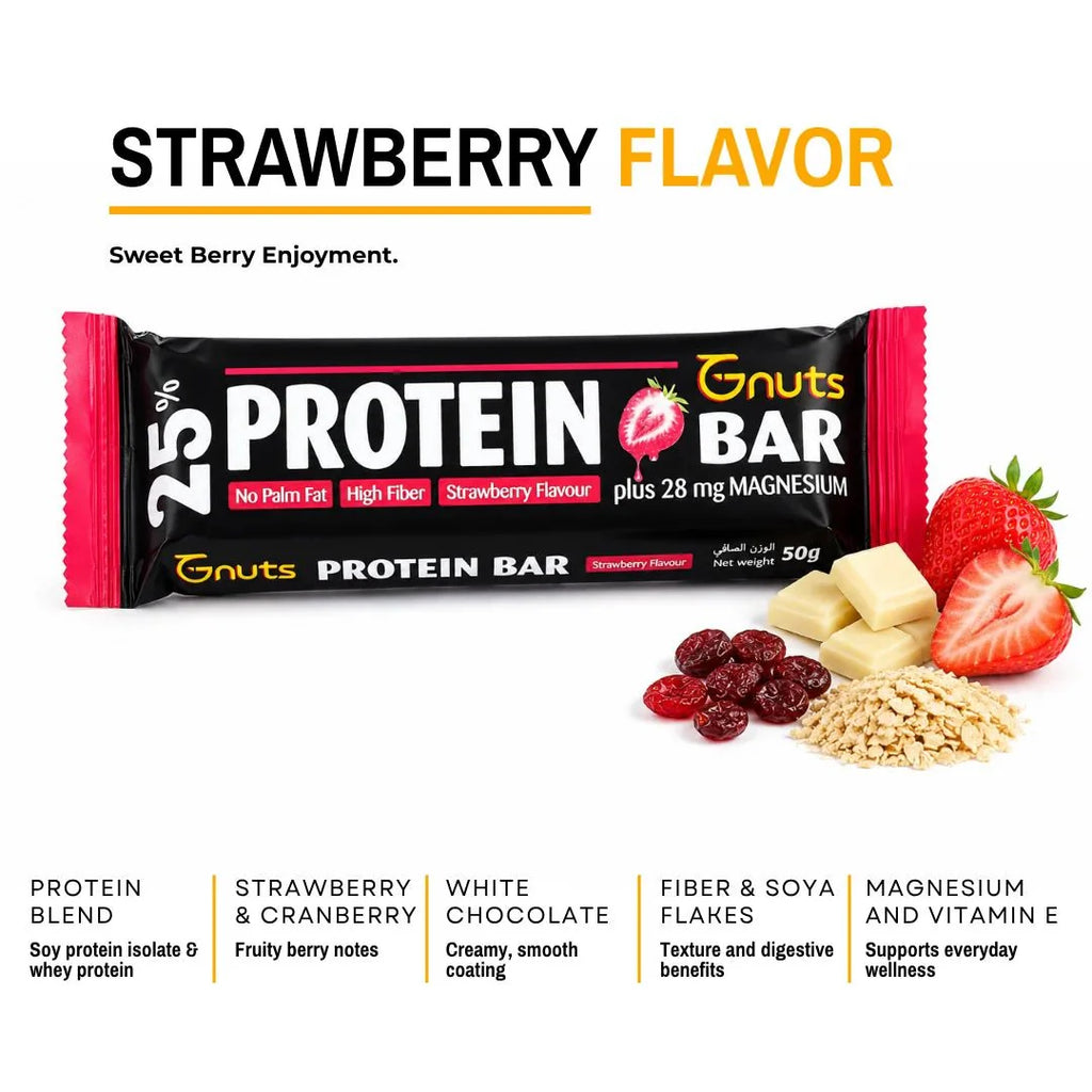 G-NUTS PROTEIN BAR - STRAWBERRY FLAVOR